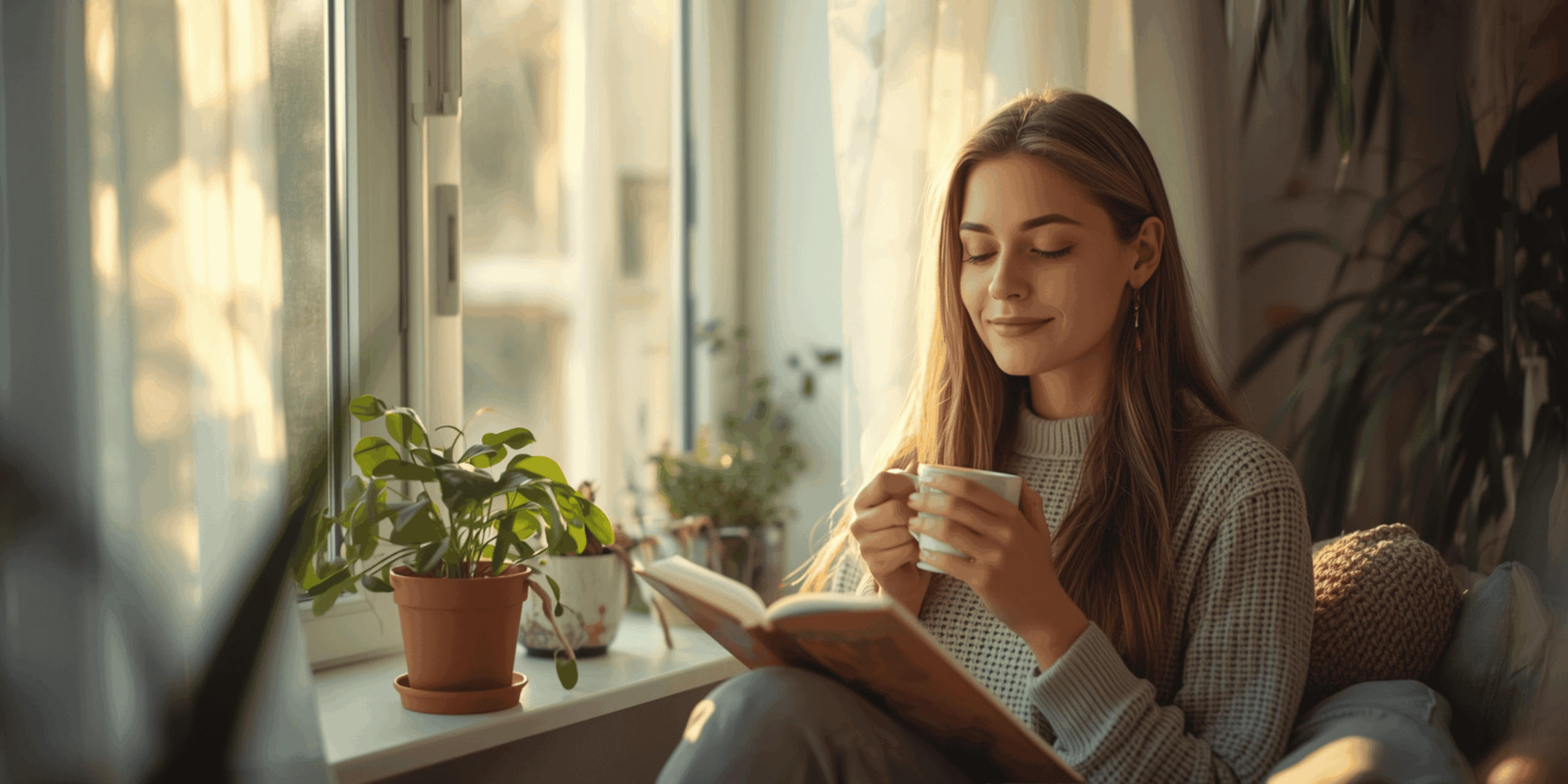 perempuan sedang journaling di dekat jendela untuk menerapkan mental health tips